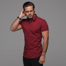 Load image into Gallery viewer, Father Sons Super Slim Stretch Classic Oxblood Red Short Sleeve - FS180