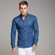 Load image into Gallery viewer, Father Sons Super Slim Stretch Aegean Blue Denim Long Sleeve - FS345