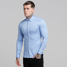 Load image into Gallery viewer, Father Sons Super Slim Luxe Ultra Stretch Cornflower Blue Long Sleeve - FS385