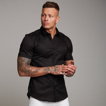 Load image into Gallery viewer, Father Sons Super Slim Luxe Ultra Stretch Classic Black Short Sleeve - FS227