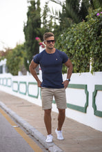 Load image into Gallery viewer, Father Sons Classic Dark Navy Ribbed Crew Gold Metal Emblem - FSH505 (Pre order / Dispatch date 28th August)