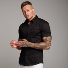Load image into Gallery viewer, Father Sons Super Slim Luxe Ultra Stretch Classic Black Short Sleeve - FS227