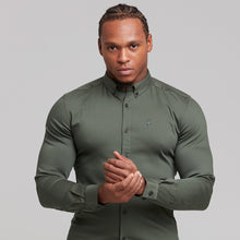 Load image into Gallery viewer, Father Sons Super Slim Stretch Khaki Denim Long Sleeve - FS211