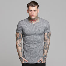 Load image into Gallery viewer, Father Sons Classic Grey Ribbed Knit Super Slim Long Line Crew- FSH173