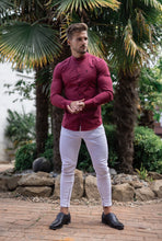 Load image into Gallery viewer, Father Sons Super Slim Stretch Classic Oxblood Grandad Collar - FS294