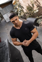 Load image into Gallery viewer, Father Sons Classic Black Ribbed V Neck - FSH389