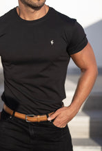 Load image into Gallery viewer, Father Sons Classic Black Crew with Silver Metal Emblem Decal FSH452