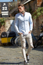 Load image into Gallery viewer, Father Sons Super Slim Stretch Classic Oxford Light Blue - FS306