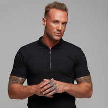 Load image into Gallery viewer, Father Sons Classic All Black Zipped Polo Shirt - FSH238