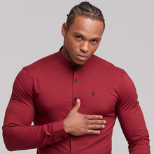 Load image into Gallery viewer, Father Sons Super Slim Stretch Classic Oxblood Grandad Collar - FS294