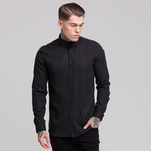 Load image into Gallery viewer, Father Sons Classic Black Lyocell Long Sleeve (Burgundy Emblem) - FS465