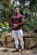 Load image into Gallery viewer, Father Sons Super Slim Stretch Burgundy & White Ditsy Print FS188