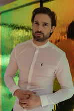 Load image into Gallery viewer, Father Sons Super Slim Stretch Classic White Grandad Collar - FS170
