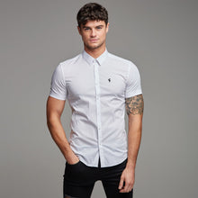 Load image into Gallery viewer, Father Sons Super Slim Stretch Classic White Short Sleeve - FS126
