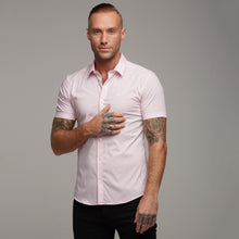 Load image into Gallery viewer, Father Sons Super Slim Stretch Classic Pink Short Sleeve - FS184
