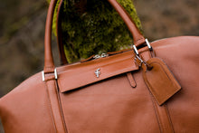 Load image into Gallery viewer, Father Sons Tan Leather Holdall Weekender Bag - FSH202
