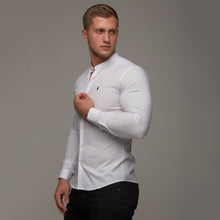 Load image into Gallery viewer, Father Sons Super Slim Stretch Classic White Grandad Collar - FS170
