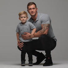 Load image into Gallery viewer, Father Sons Boys Classic Grey Polo Shirt - FSB018
