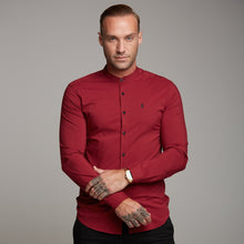 Load image into Gallery viewer, Father Sons Super Slim Stretch Classic Oxblood Grandad Collar - FS294
