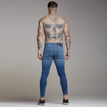 Load image into Gallery viewer, Father Sons Zipped Ankle Distressed Ripped Slim Stretch Blue Jeans - FSH180 / FSH213
