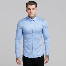 Load image into Gallery viewer, Father Sons Super Slim Luxe Ultra Stretch Cornflower Blue Long Sleeve -  FS385
