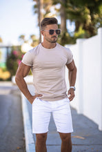 Load image into Gallery viewer, Father Sons Slim Fit White Sateen Shorts - FSH494
