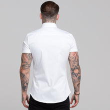 Load image into Gallery viewer, Father Sons Slim Sateen Classic White with White Embroidery - FS395
