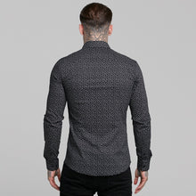 Load image into Gallery viewer, Father Sons Super Slim Stretch Black &amp; White Dandy Print Long Sleeve FS418
