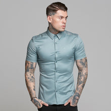 Load image into Gallery viewer, Father Sons Super Slim Luxe Ultra Stretch Slate Grey Short Sleeve -  FS540
