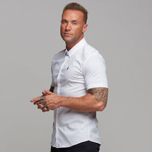 Load image into Gallery viewer, Father Sons Super Slim Stretch Classic White Short Sleeve - FS126
