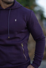 Load image into Gallery viewer, Father Sons Plum / Purple &amp; Gold Overhead Hoodie Top with Zipped Pockets - FSH485 (PRE ORDER / DISPATCH DATE 31ST AUGUST)
