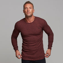 Load image into Gallery viewer, Father Sons Classic Burgundy Ribbed Knit Super Slim Crew - FSH113
