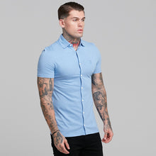 Load image into Gallery viewer, Father Sons Super Slim Baby Blue Jersey Short Sleeve - FSH015
