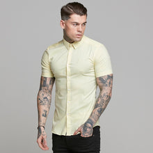 Load image into Gallery viewer, Father Sons Super Slim Ultra Stretch Yellow Short Sleeve - FS518
