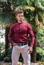 Load image into Gallery viewer, Father Sons Super Slim Stretch Classic Oxblood Grandad Collar - FS294
