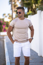 Load image into Gallery viewer, Father Sons Slim Fit White Sateen Shorts - FSH494
